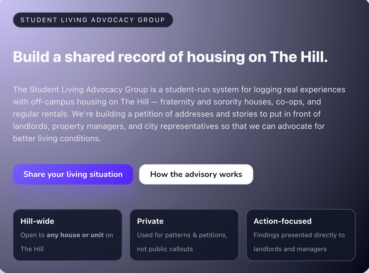Student Living Advocacy Group